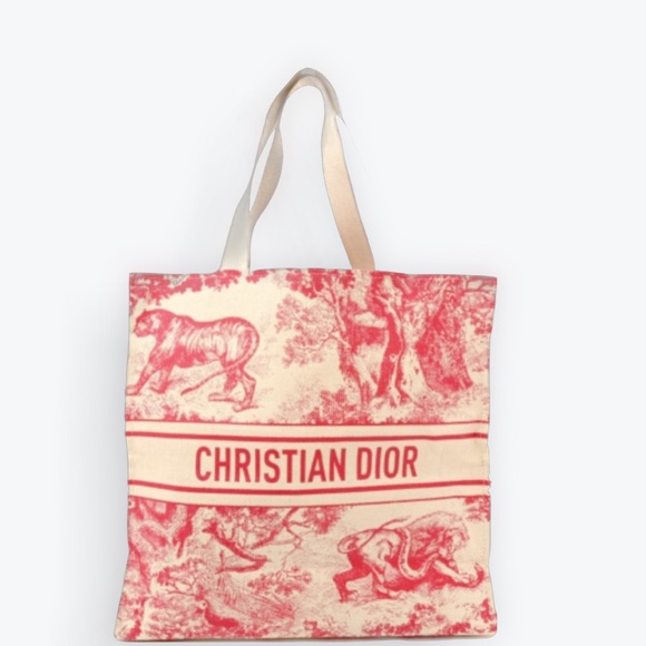 Dior Handbags - Dior Pink and Cream Artistic Tote